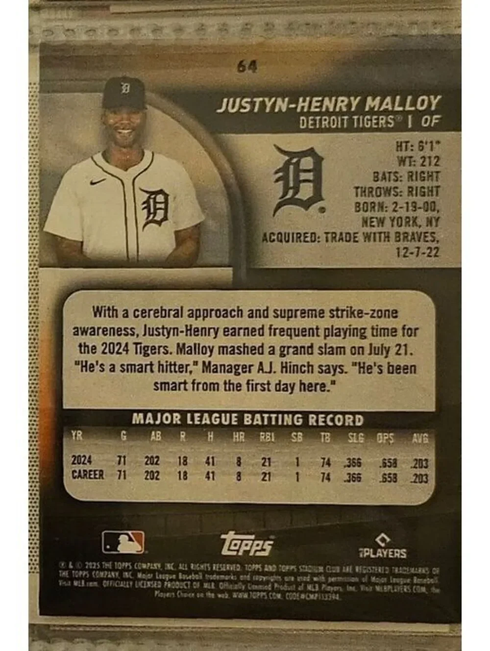 Topps justyn henry